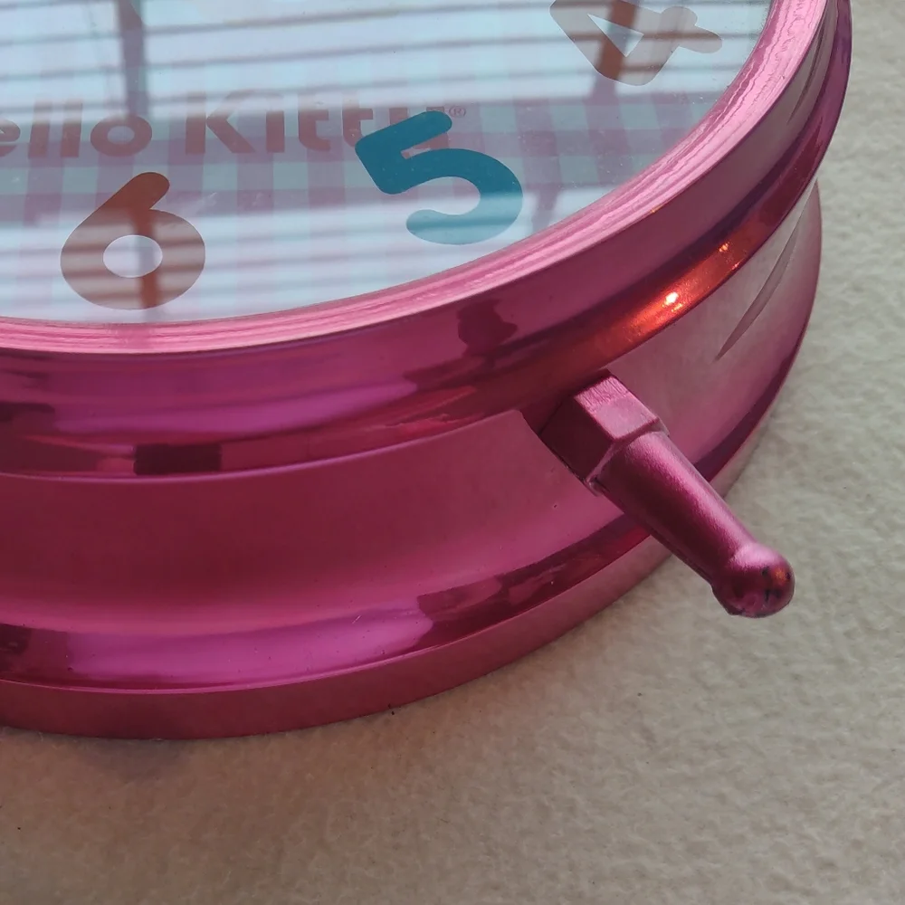 Sanrio Hello Kitty Pink Metallic Alarm Clock 2012